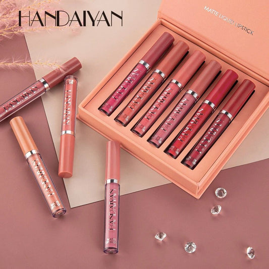 Handaiyan 12 Piece Matte Liquid Lipstick Set – Waterproof Long Lasting Velvet Matte Lip Collection with Nude Pink Red and Wine Shades