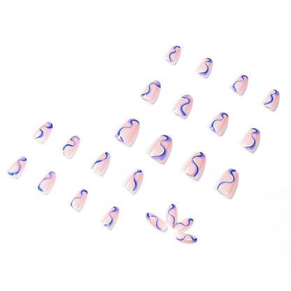 Set of nail art designs on a white background