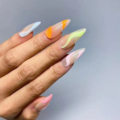 500Pc False Nail Tips | French Acrylic, 10 Sizes for DIY