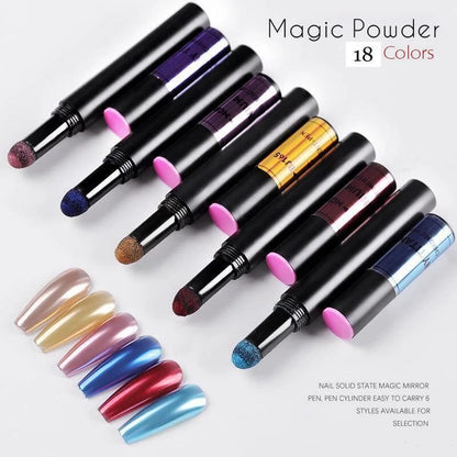 Chrome Nail Powder Pen for Gel Nails | Mirror Effect Pigment