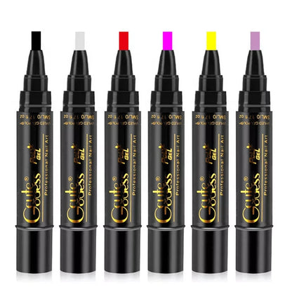 3 In 1 Gel Polish Nail Art Pen One Step Gel Varnish Base Coat Pencil Manicure