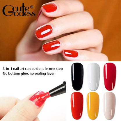 3 In 1 Gel Polish Nail Art Pen One Step Gel Varnish Base Coat Pencil Manicure