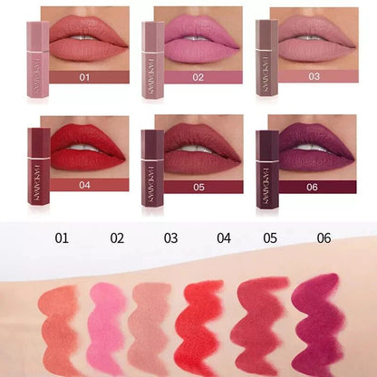 Handaiyan 6 Piece Matte Liquid Lipstick Set – Waterproof Long Lasting Velvet Nude