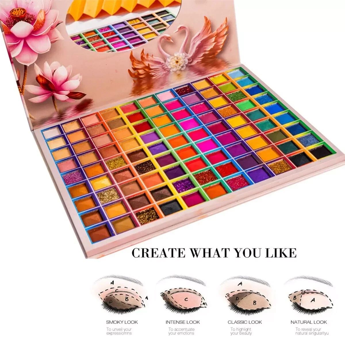 100 Color Eyeshadow Palette – Highly Pigmented Matte, Shimmer & Glitter Makeup Kit  Main Keyword