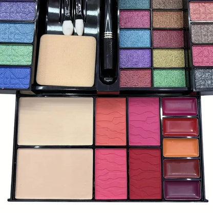All-in-One Professional Makeup Kit – Eyeshadow, Blush, Lip Color & Face Powder Set