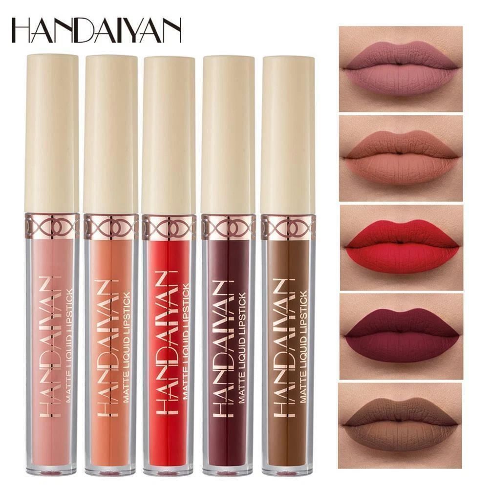 Handaiyan Matte Liquid Lipstick Set – 12 Long Lasting Waterproof Nude, Pink & Red Lipstick Collection