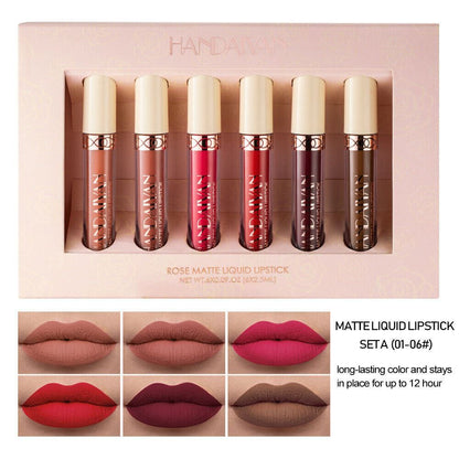 Handaiyan Matte Liquid Lipstick Set – 12 Long Lasting Waterproof Nude, Pink & Red Lipstick Collection