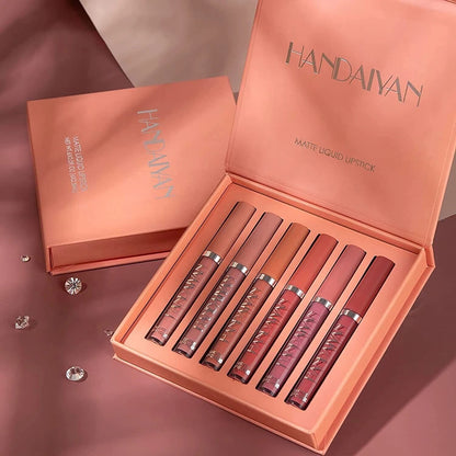 Handaiyan 12 Piece Matte Liquid Lipstick Set – Waterproof Long Lasting Velvet Matte Lip Collection with Nude Pink Red and Wine Shades