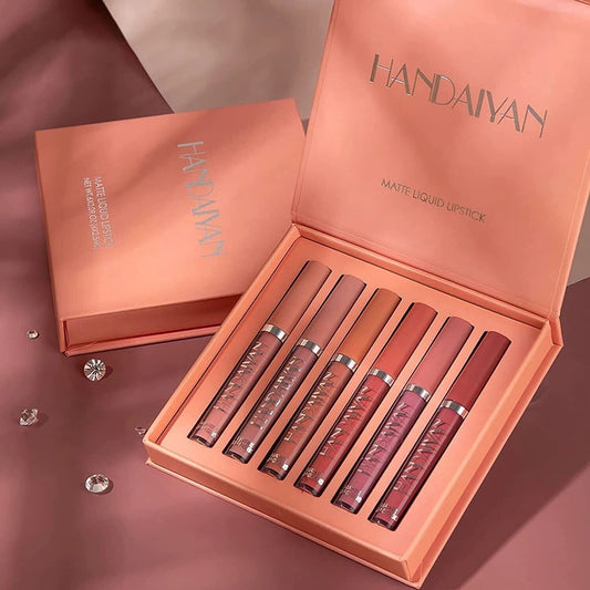 Handaiyan 12 Piece Matte Liquid Lipstick Set – Waterproof Long Lasting Velvet Matte Lip Collection with Nude Pink Red and Wine Shades