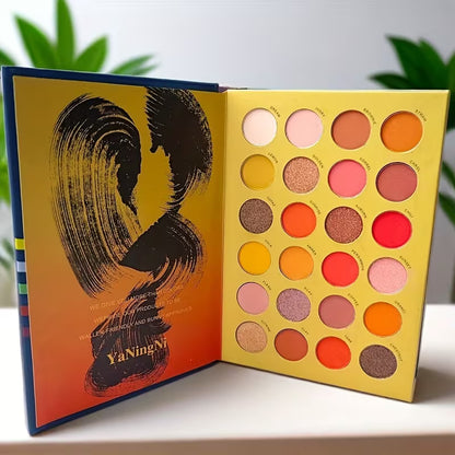 72-Color Women's 3-Tier Shimmer Matte Eyeshadow Palette Book with Multi-Color Base/Transition/Mixable Shades Suitable for Daily Makeup, Parties, Festivals, Gift for Dance Events & Professional Blending Palette