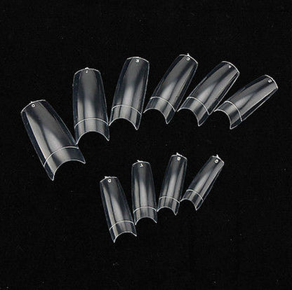 500Pc False Nail Tips | French Acrylic, 10 Sizes for DIY