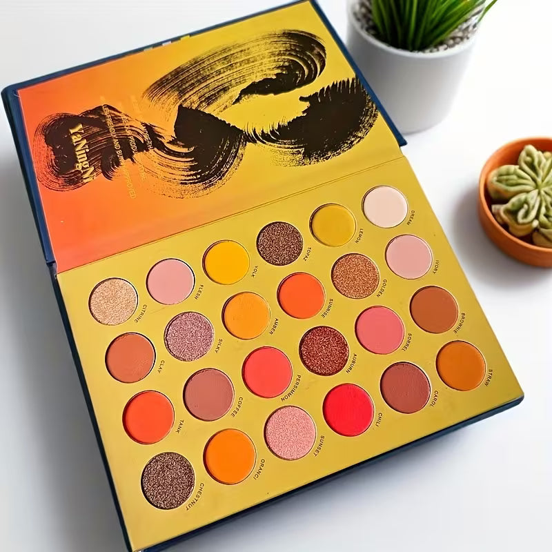 72-Color Women's 3-Tier Shimmer Matte Eyeshadow Palette Book with Multi-Color Base/Transition/Mixable Shades Suitable for Daily Makeup, Parties, Festivals, Gift for Dance Events & Professional Blending Palette