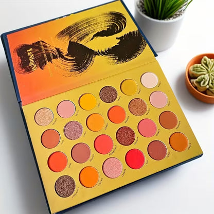 72-Color Women's 3-Tier Shimmer Matte Eyeshadow Palette Book with Multi-Color Base/Transition/Mixable Shades Suitable for Daily Makeup, Parties, Festivals, Gift for Dance Events & Professional Blending Palette