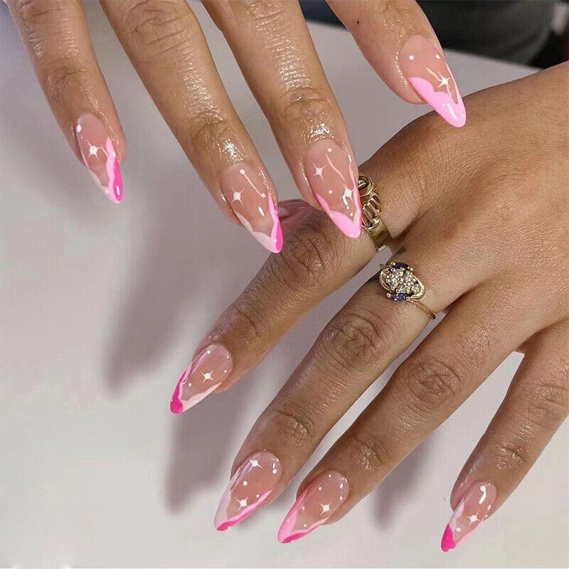 500Pc False Nail Tips | French Acrylic, 10 Sizes for DIY
