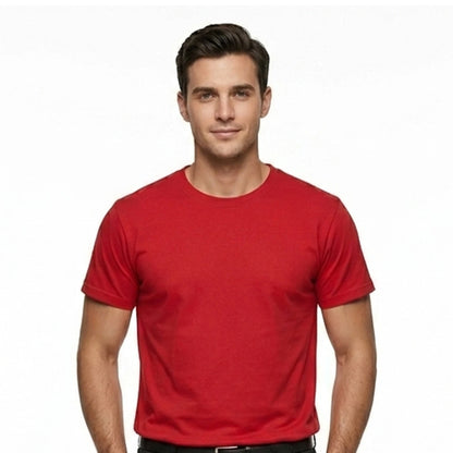 3 Pack Men's 100% Cotton Plain T-Shirts – Short Sleeve Crew Neck Basic Tees